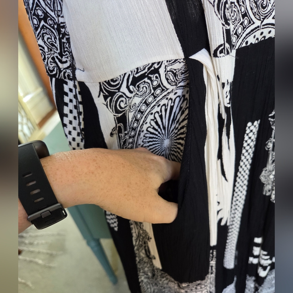 Vintage Super Cute Patchwork-look Midi Dress - Picture 6 of 6